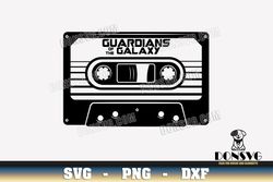 Guardians of the Galaxy Mixtape SVG Marvel Cassette Tape png clipart Design Awesome Mix Music Cricut files
