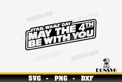 Star Wars Day Logo Outline svg files for Cricut Silhouette May the 4th be with You PNG Sublimation Movie