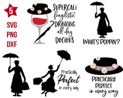 mary poppins quote svg, Practically perfect in every way svg png
