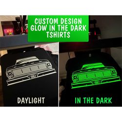 Glowing Tshirt, Custom Glow In The Dark Shirt, Personalized Glow In The Dark Party Tshirt, Tees for Party, Night Tshirt,