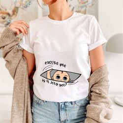 excuse me is it july yet shirt,funny pregnancy shirt,maternity shirt,mom to be shirt,baby girl announcement shirt,baby s