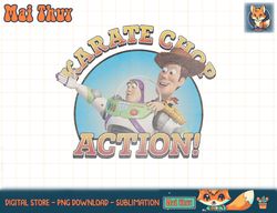 Disney Pixar Toy Story Buzz & Woody Karate Chop Action T-Shirt copy png