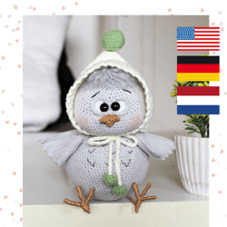 crochet bird pattern -  crochet toy pattern - amigurumi toy- amigurumi pattern - crochet toy pdf pattern