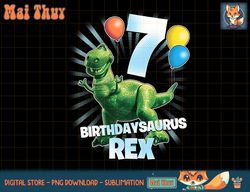 Disney Pixar Toy Story Rex 7th Birthdaysaurus T-Shirt copy png