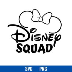 Disney Squad Svg, Minnie Bow Head Svg, Disney Svg, Png Digital File