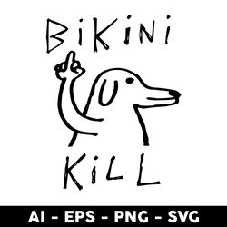 Bikini Kill Dog Middle Finger Hand Svg, Bikini Kill Dog Svg, Middle Finger Hand Svg - Digtal File