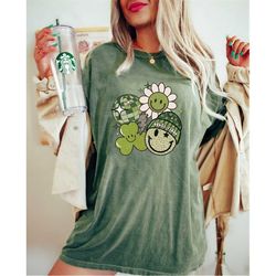 Comfort Colors Vintage Lucky Vibes Shirt For St Patrick's Day, Cute St Patty's Shirt, Retro St. Patty's Day Shirt, Irish