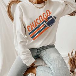 Vintage Chicago Crewneck, Retro Football Sweatshirt, Men's and Women's Sweatshirt, Throwback Chicago Sweatshirt, Gameday