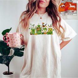 Comfort Colors St Patricks Day Coffee Shirt, Shamrock Shirt, St Patrick's Day Shirts for Women, Coffee Lover Shirt, St P