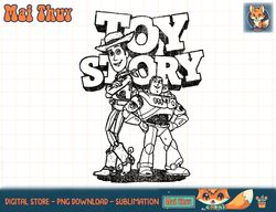 Disney Toy Story Woody And Buzz Outline T-Shirt copy png