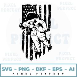 USA Flag Astronaut Svg, Galaxy Svg, Space Svg, Spaceman Svg, Astronaut clipart, Svg, Vector, Instant Download