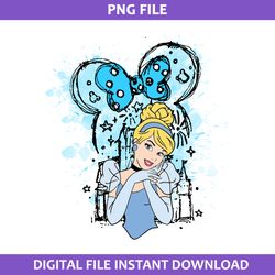 Cinderella Minnie Bow Ears Png, Cinderella Princess Png, Minnie Mouse Png, Disney Png Digital File