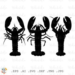 Lobster Svg Cricut Silhouette Cutting files Clipart Png Download Stencil Templates Dxf