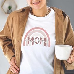 Boho Rainbow Mom shirt gift for mother's day t-shirt trendy cute tee
