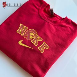 Nike USC Trojans Embroidered Sweatshirt, NCAA Embroidered Sweater, USC Trojans Shirt, NCAA, Unisex Shirts