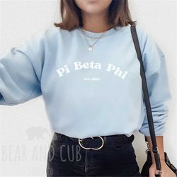 Sorority Sweatshirt, Pi Beta Phi Sweatshirt, College Sweatshirt Vintage, Sweatshirt Women Trendy Crewneck, Y2K Sweatshir