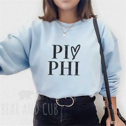 Sorority Crewneck, Pi Beta Phi Sweatshirt, College Sweatshirt Vintage, Sweatshirt Women Trendy Crewneck, Y2K Sweatshirt,