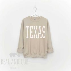 Oversized Texas Sweatshirt, Throwback Texas Crewneck Sweatshirt, Dallas Shirt, Texas Gift, College Student gift, Austin