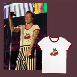 Love On Tour Paris show inspired tee T-shirt top, cherry red HSLOT Harry styles replica, minimalist