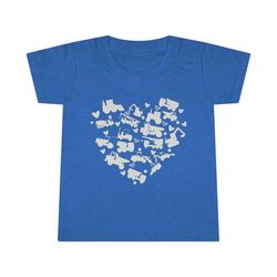Truck Heart Toddler Valentine's Day Shirt, Toddler T-Shirt, Kid's Valentine's Day Shirt, Heart Shaped Trucks Shirt, Truc
