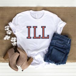 ILL T-Shirt, Illini T-Shirt, Matching Illinois Shirts, Vintage Illini T-Shirt, University of Illinois Shirt, UofI Block