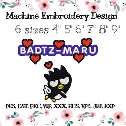 Embroidery design badtz-maru