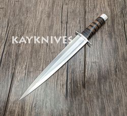 Custom handmade D2 Tool Steel Double Edge Arkansas Toothpick Hunting Combat Survival Dagger knife, Best Knife Gift