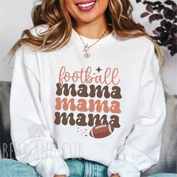 football mama retro crewneck sweatshirt, football mom sweatshirt, retro football mom hoodie, football mom hoodie, retro