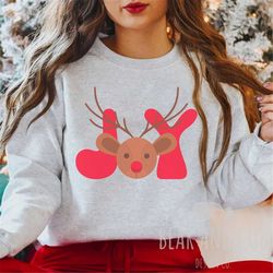 Joy Sweatshirt, Joy Reindeer Crewneck, Women's Christmas Sweatshirt, Merry Christmas Shirt, Christmas Crewneck Sweatshir