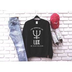 Lux Night Club Los Angeles Sweatshirt, Lucifer Club Shirt, Lucifer Morningstar Apparel, Lucifer TV Show, Luciferian, Luc
