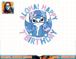 Disney Lilo & Stitch Aloha Happy 7th Birthday png