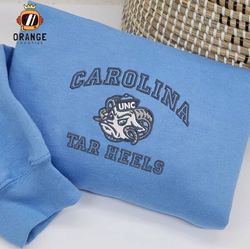 NCAA North Carolina Tar Heels Embroidered Sweatshirt, NCAA Embroidered Shirt, Embroidered Hoodie, Unisex T-shirt