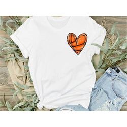 basketball heart t-shirt / basketball mom shirt / unisex basketball heart shirt / gift for basketball coach