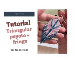 Tutorial beaded fringe earrings, triangular peyote, DIY seed bead earrings - Easy beading - tutorial step by step, how t