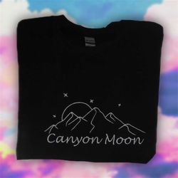 Embroiderysweater: 'Canyon Moon', Harry Styles, handmade, black