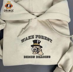 NCAA Wake Forest Demon Deacons Embroidered Sweatshirt, Wake Forest Embroidered Shirt, Embroidered Hoodie, Unisex T-shirt