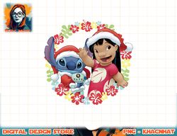 Disney Lilo & Stitch Christmas Hawaiian Flower Wreath png