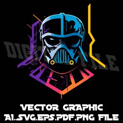 Star Wars Imperial Stormtrooper Vector Graphic SVG.AI.EPS.PDF.PNG DOWNLOAD DIGITAL