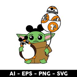 Yoda Star Wars Mickey Ear Svg, Mickey Ear Svg, Mickey Svg, Baby Yoda Svg, Star Wars Svg, Disney Svg - Digital File
