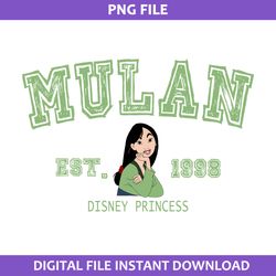 Mulan Est.1998 Disney Princess Png, Princess Family Trip 2023 Png, Mulan Princess Png Digital File