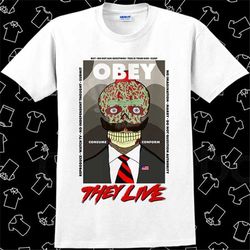 They Live Consume Obey T Shirt Meme Gift Funny Vintage Style Unisex Gamer Cult Movie Music Top Mens Womens Adult Tee R74