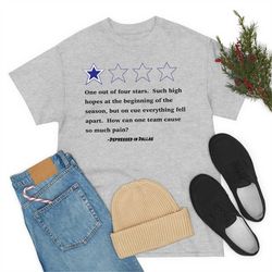 One Star Depressed in Dallas Shirt (Dallas Cowboys), funny shirt, sports, NFL, Husband Gift, Boyfriend Present