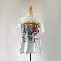 90s Buffalo Bills Vs Dallas Cowboys NFL T-shirt (size XL)