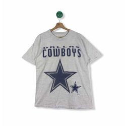 VINTAGE!!! Dallas Cowboys Tshirt 1996 Copyrights Biglogo And Spellout Design