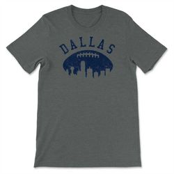 Vintage Dallas Texas Football City Skyline Gameday Tailgating Football Fan Gift Unisex T-Shirt