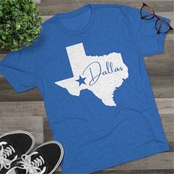 Dallas, Texas Organic T-shirt // Unisex Dallas, Texas State Border Shirt