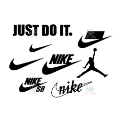 Just Do It Bundle Svg, Nike Logo Svg, Just Do It Logo Svg, Nike Swoosh Svg, Brand Logo Svg, Instant Download
