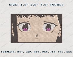 Anime Inspired Embroidery Designs, Machine Embroidery Design file, Pes, Dst, Jef, Vp3, Hus, Instant Download, Cute Girl