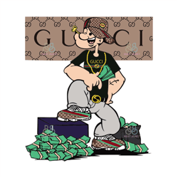 Popeye Gucci Cool Svg, Gucci Svg, Popeye Svg, Gucci Logo Svg, Rich Boy Svg, Brand Logo Svg, Instant Download