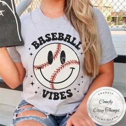 Baseball Vibes, Baseball, Baseball Shirt, Distressed Baseball Shirt, Distressed Baseball, Baseball Mama, Baseball Mama S